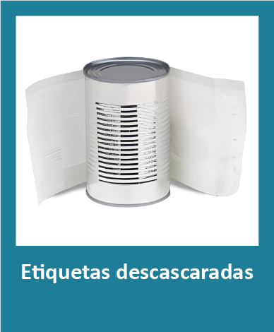 Etiquetas descascaradas